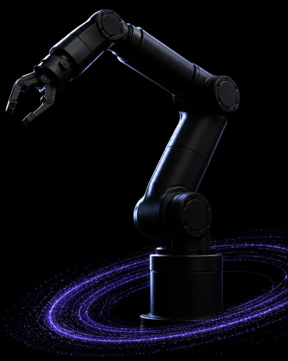 Robotic hand, representing physical AI hardware