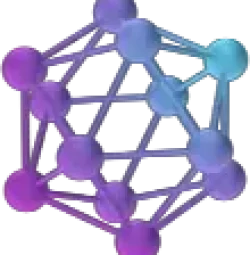 a close-up of a molecule